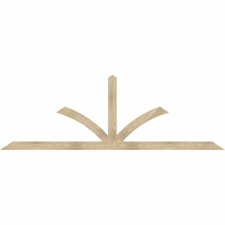 Ekena Millwork Richland Rough Sawn Timber Gable Bracket, Douglas Fir, 108"W x 36"H x 2"D x 4"F, 8/12 Pitch GBW108X36X0204RIC00RDF